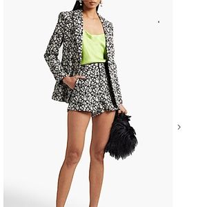 ALICE + OLIVIA Macey metallic cotton-blend floral-jacquard blazer